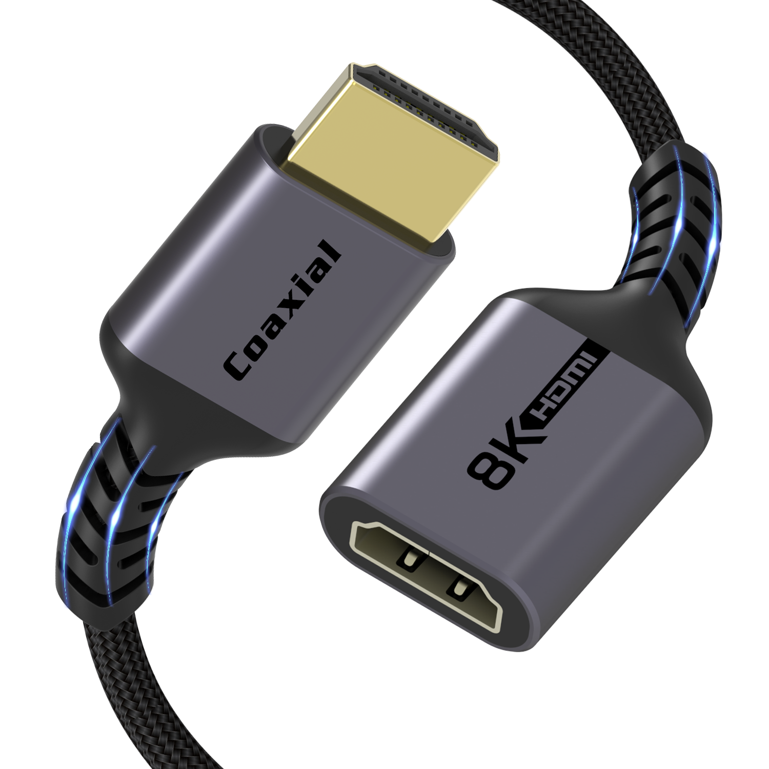 newsimg/HDMI2.1 Braided Cable Male to Female HD Cable